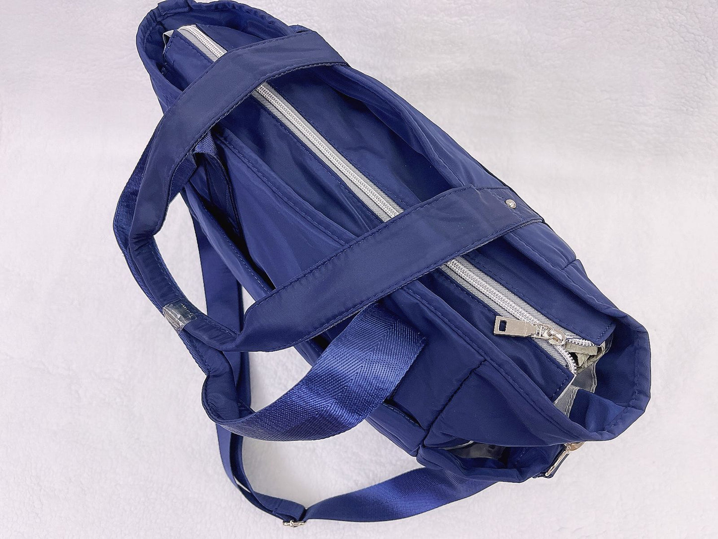Bolso maternal impermeable mas mudador color azul