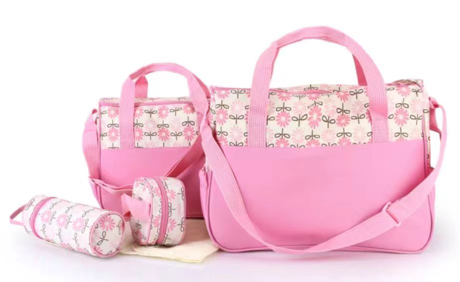 Bolso maternal 5 piezas diseño floral