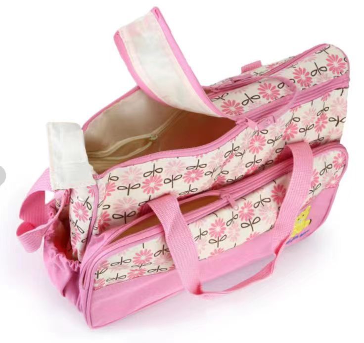 Bolso maternal 5 piezas diseño floral