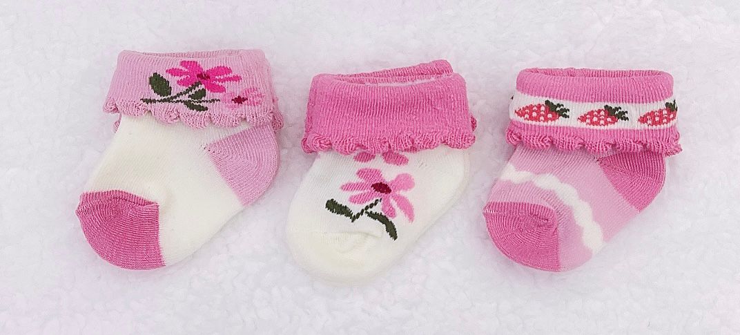 3 pares de calcetines de algodón con doblez