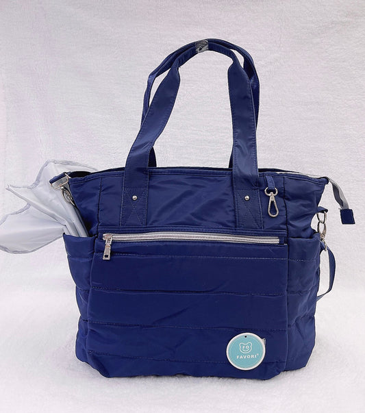 Bolso maternal impermeable mas mudador color azul