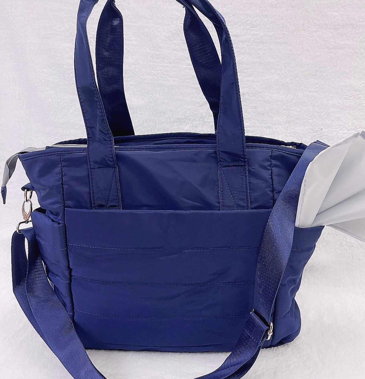 Bolso maternal impermeable mas mudador color azul