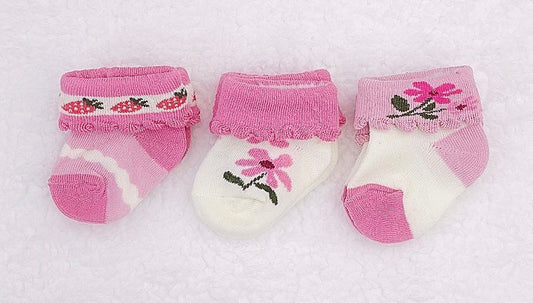 3 pares de calcetines de algodón con doblez
